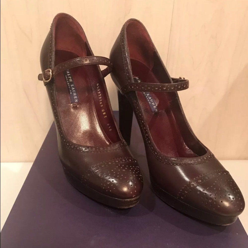 Ralph Lauren Platform Mary Jane Heel Size 6